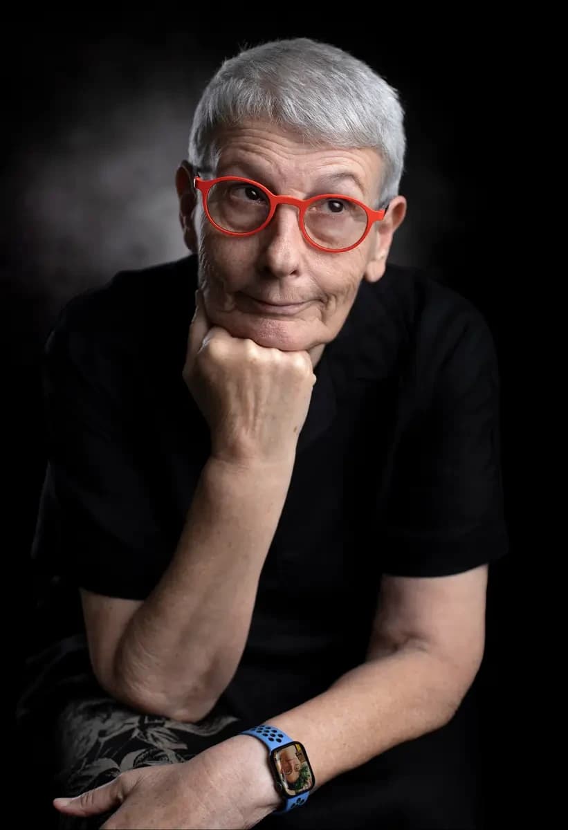 A portrait from the Nashim Lev project — leading women photographed in classic lighting