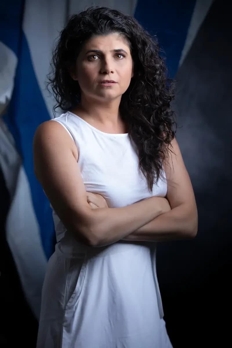 A portrait from the Nashim Lev project — leading women photographed in classic lighting