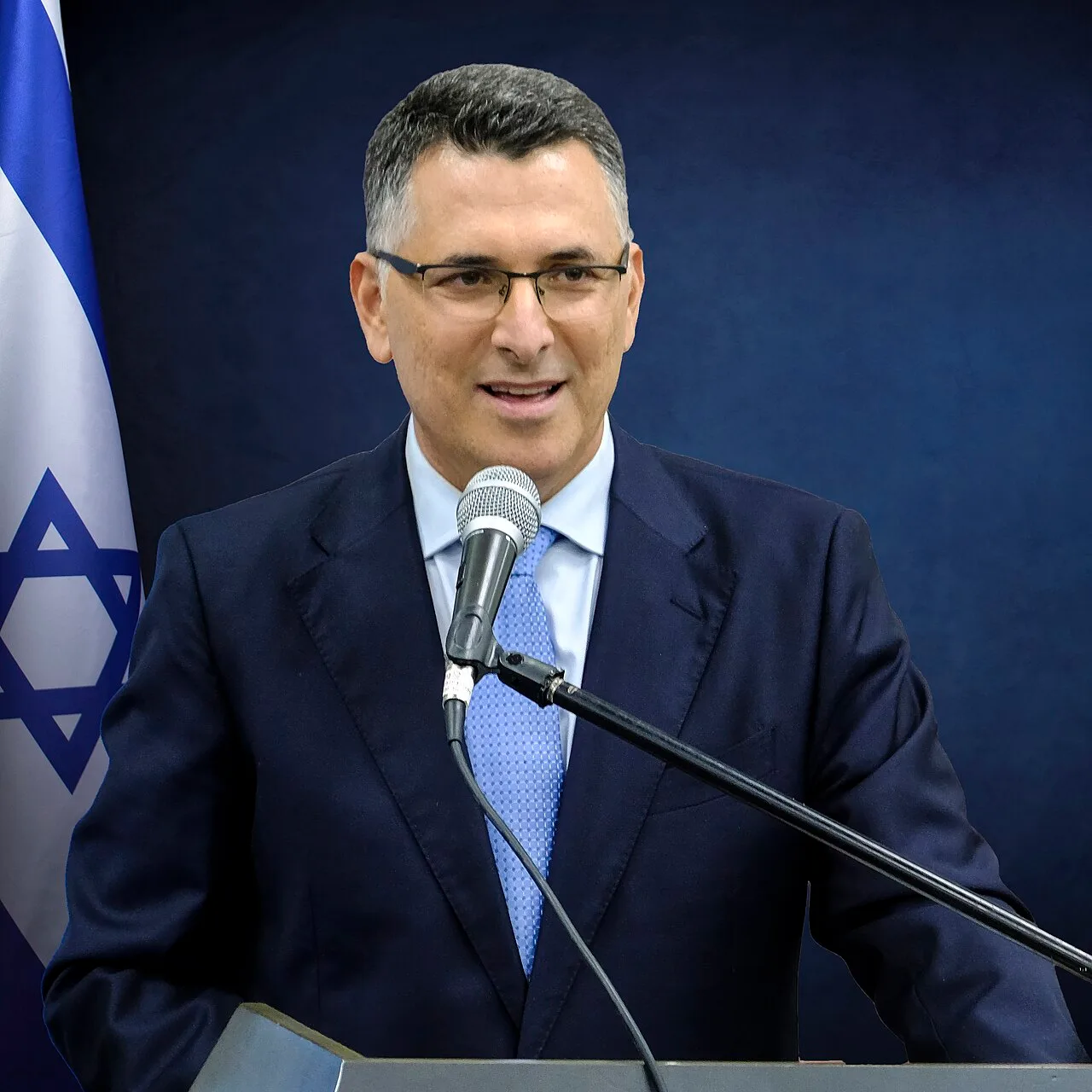 הפורטרט של גדעון סער בערך הוויקיפדיה שלו — צילום שרון גבאי