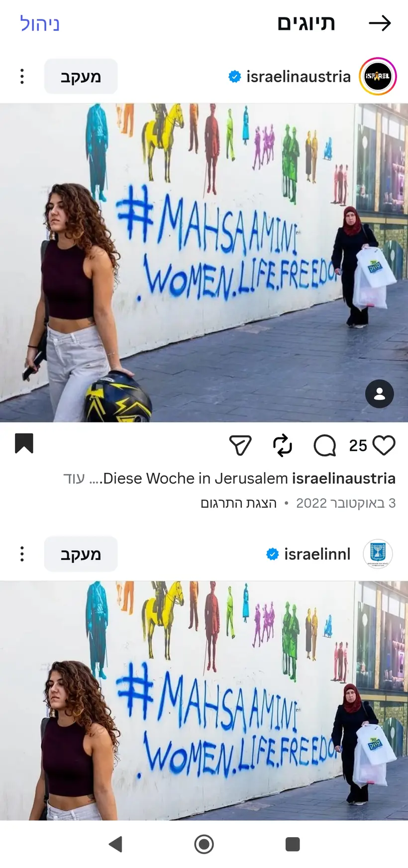צילום של שרון גבאי בפרסום רשמי של שגרירות ישראל באוסטריה (@israelinaustria)