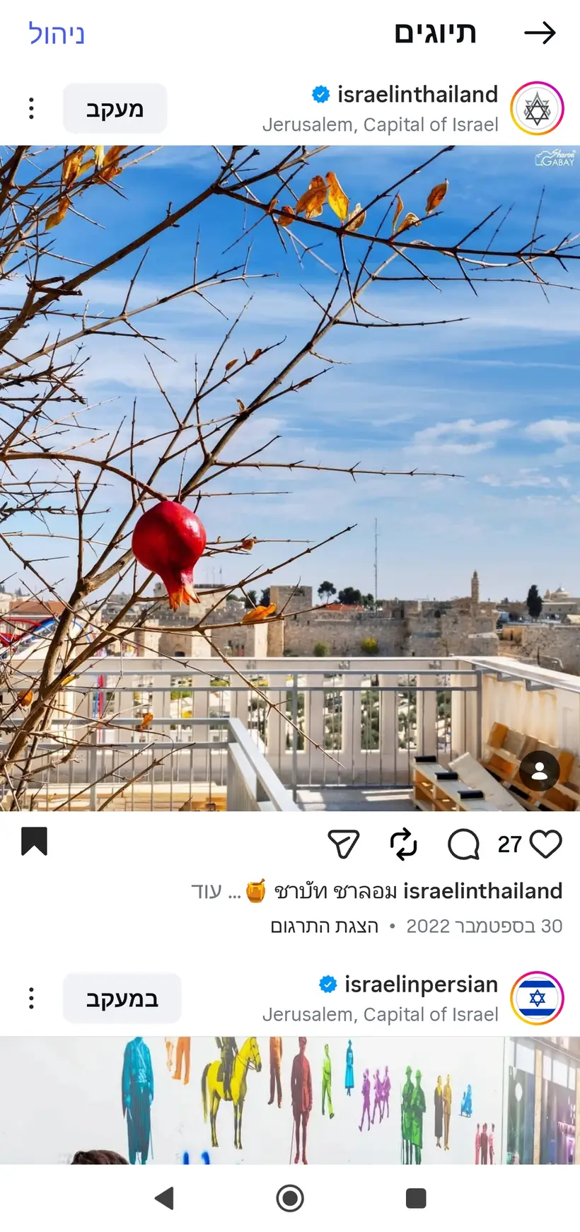 צילום של שרון גבאי בפרסום רשמי של שגרירות ישראל בתאילנד (@israelinthailand)