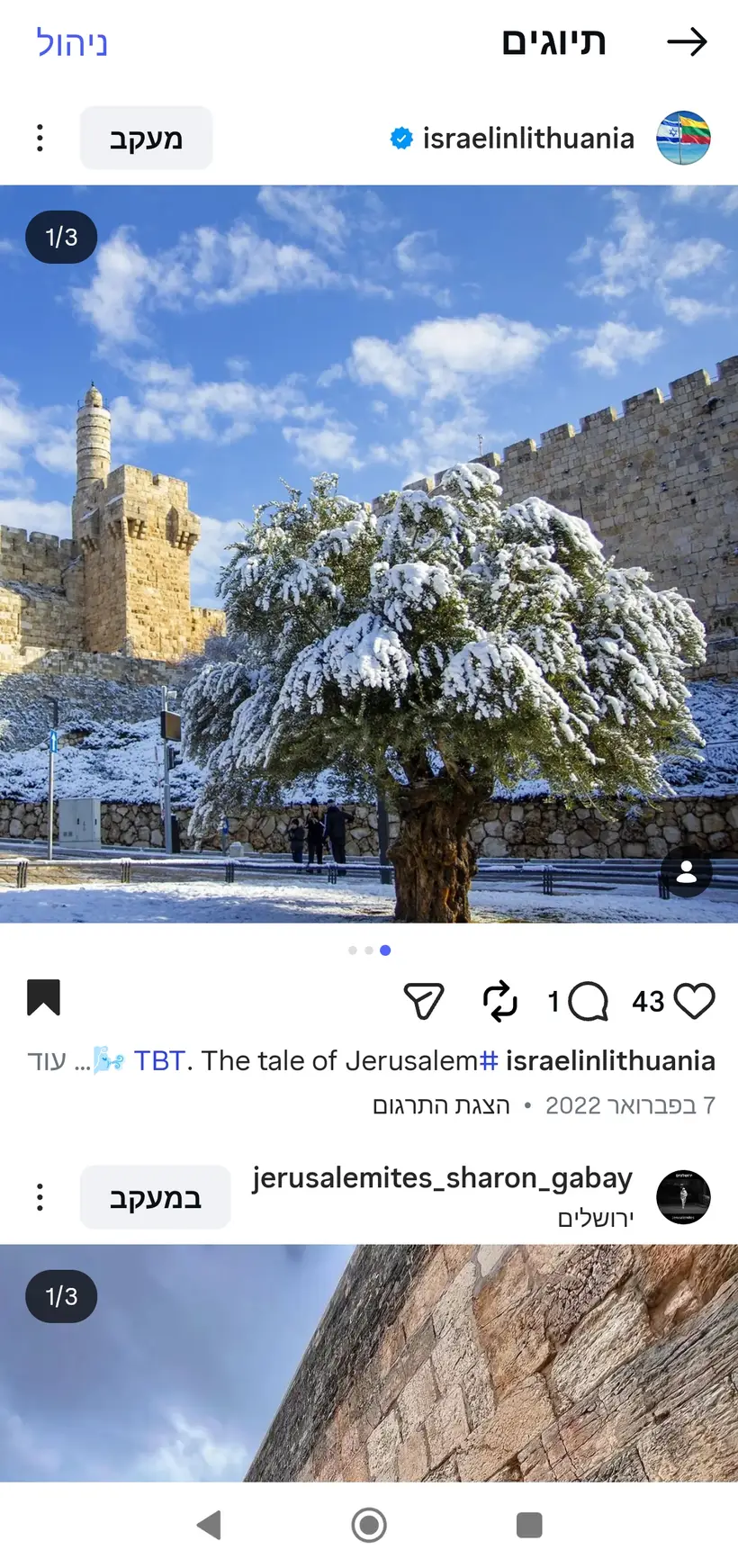 צילום של שרון גבאי בפרסום רשמי של שגרירות ישראל בליטא (@israelinlithuania)