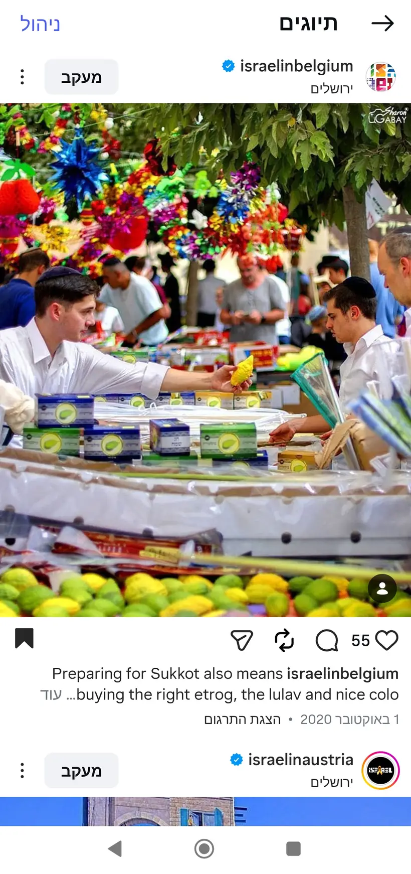 צילום של שרון גבאי בפרסום רשמי של שגרירות ישראל בבלגיה (@israelinbelgium)