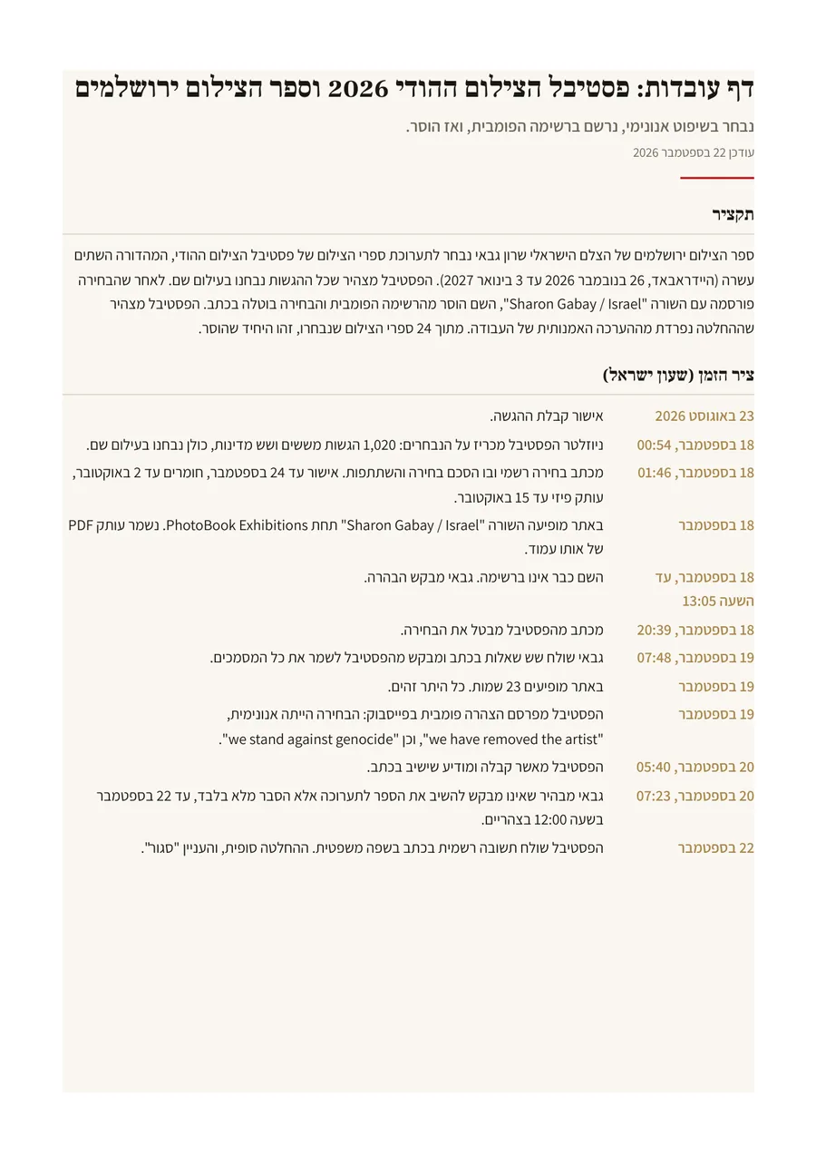 Fact sheet · Hebrew · updated 22 September 2026